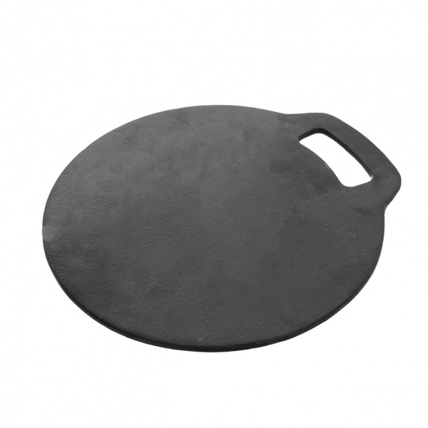 Grilovací plát litina 27,5 cm kruhový, hladký Orion 870190 s madlem