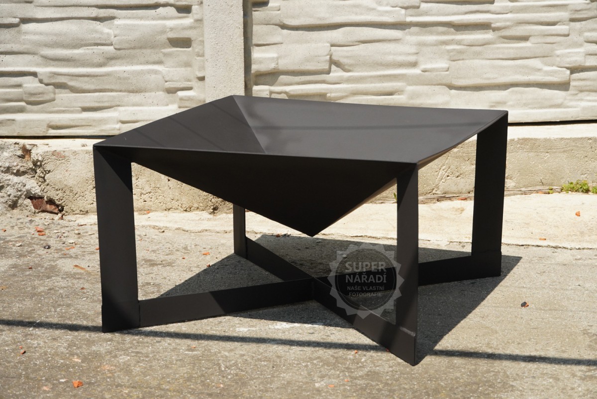 PLD Ocelové ohniště Quad 70x70x40cm KRB2, termo, se čtvercovou základnou