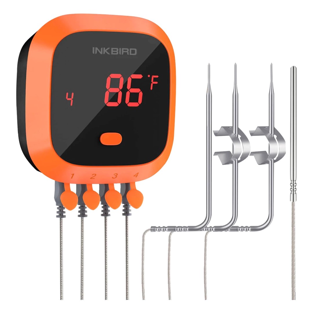 Teploměr na maso Inkbird IBT-4XC + 4 sondy, Bluetooth, voděodolný