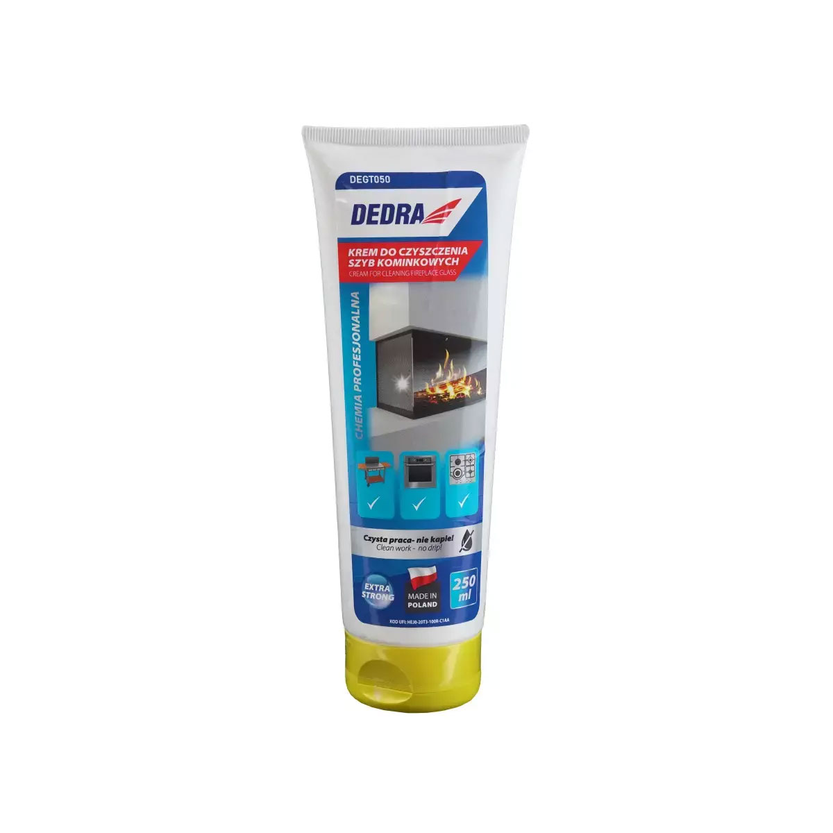 Dedra Čistič krbových skel 250 ml tuba DEGT050 pasta