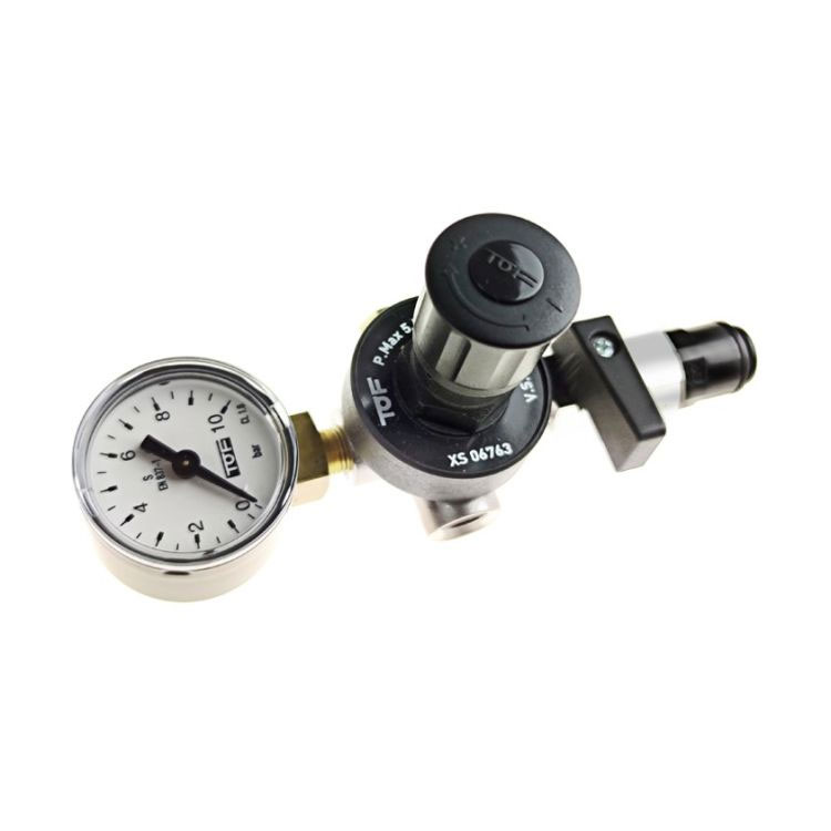 Lindr Redukční ventil TOF CO2 Mini RED02137, kohout + rychlospojka 8 mm