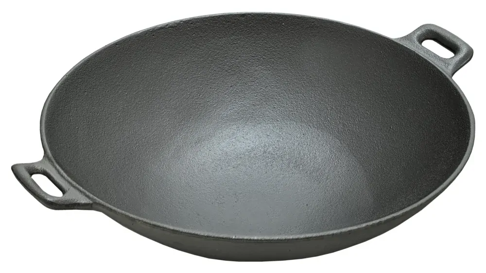 Cattara Grilovací pánev Wok Litina 31cm 13069 se dvěma madly