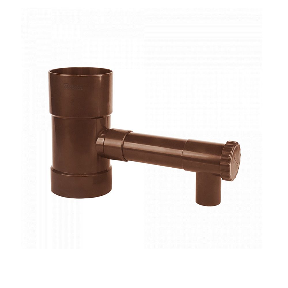 Sběrač dešťové vody s ventilem, 90mm, bronz IBCLZ1-090-BR