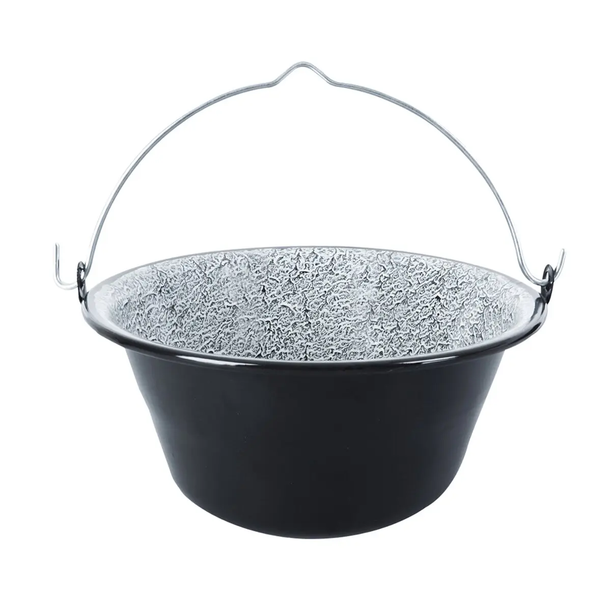 Orion Smaltovaný kotlík 7,5 l 111069, černý s ouškem pro zavěšení