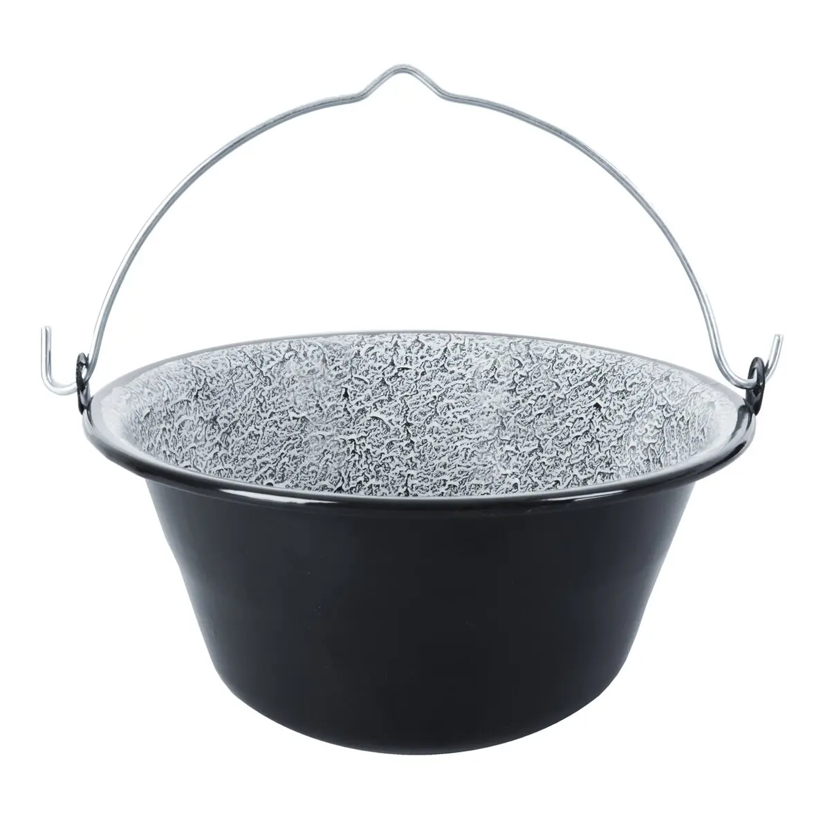 Orion Smaltovaný kotlík 9,5 l 111070, černý s ouškem pro zavěšení