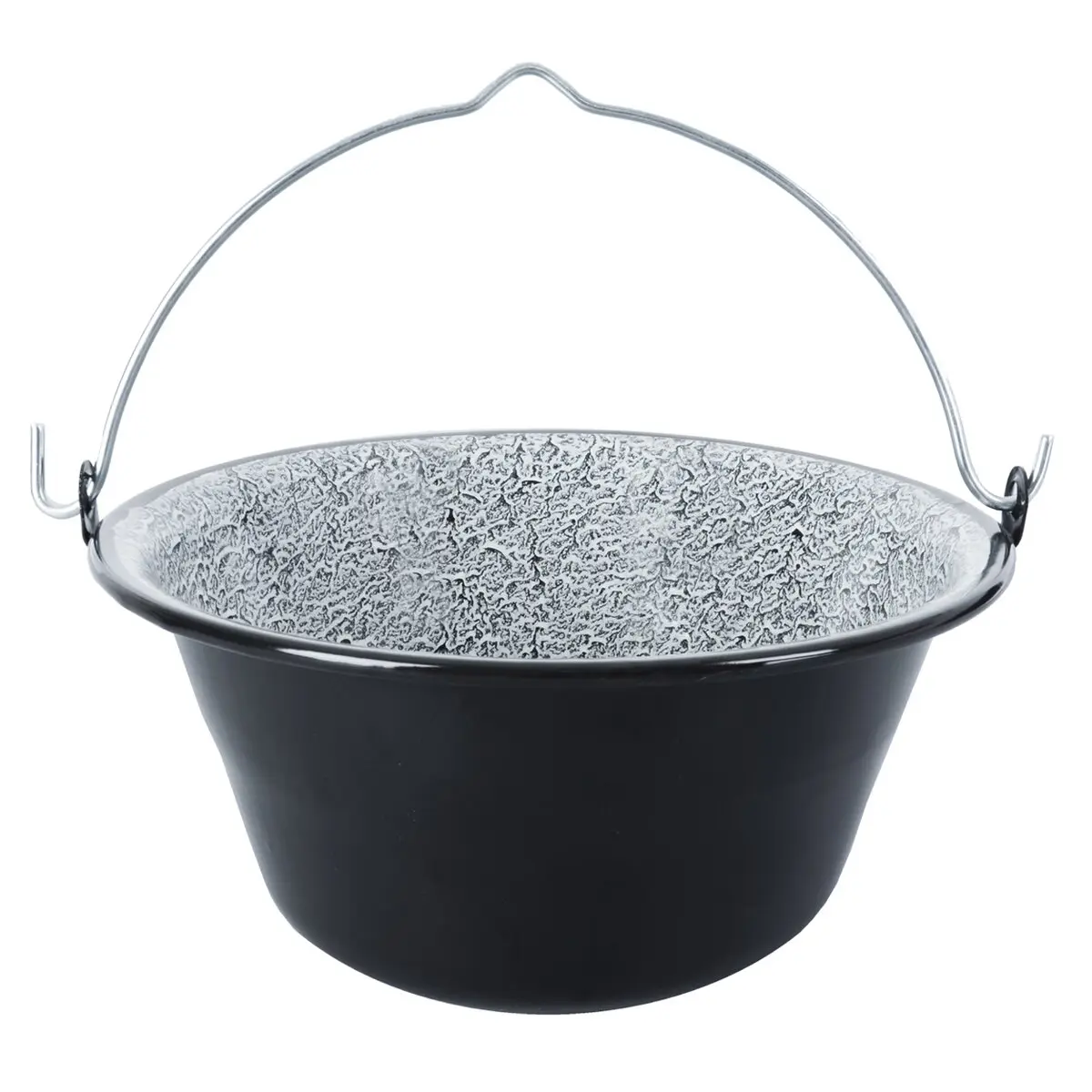 Orion Smaltovaný kotlík 13 l 111071, černý s ouškem pro zavěšení