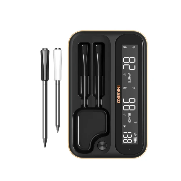 Inkbird bezdrátový teploměr WiFi & Bluetooth 100m BBQ, LCD displej INT-12-BW