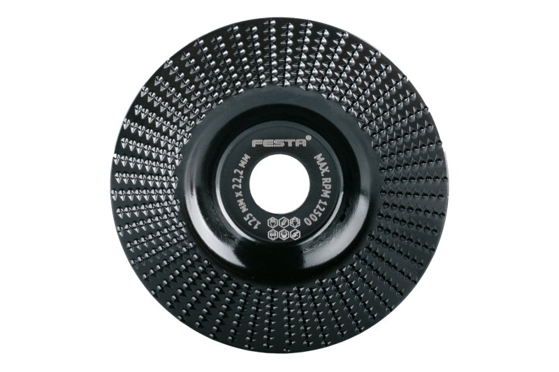 Festa kotouč rašplový 125x22,2mm 21805 na dřevo - jemný
