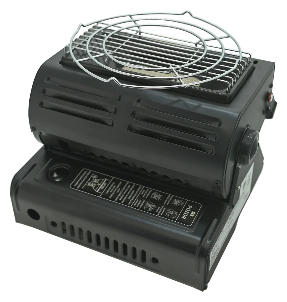 Cattara Plynové topení + vařič 1,3 Kw HEAT&COOK 13594, výklopné, na kartuše 227g