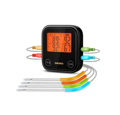 Grilovací teploměr WiFi & Bluetooth, 4 sondy Inkbird IDT-34E-BW