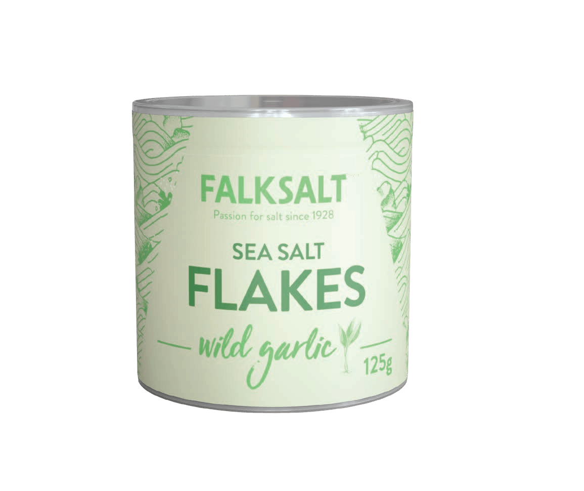 Mořská vločková sůl Česneková, 125 g Falksalt 131040