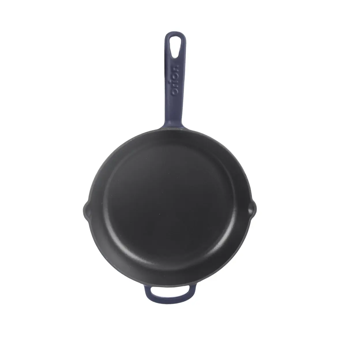 Orion Pánev litina smaltovaná 24 cm 113217, modro-šedá, madlo+výlevky