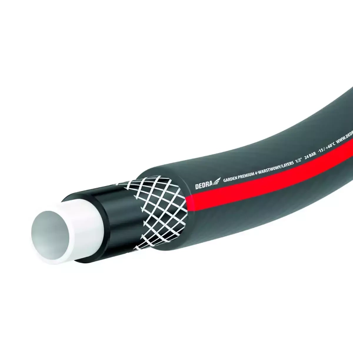 Dedra Zahradní hadice Premium 3/4" x 50m, 4vrstvá 80N728 šedo-červená