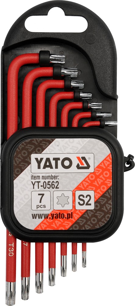 Yato Sada klíčů TORX s otvorem 7 ks, YT-0562, 90°