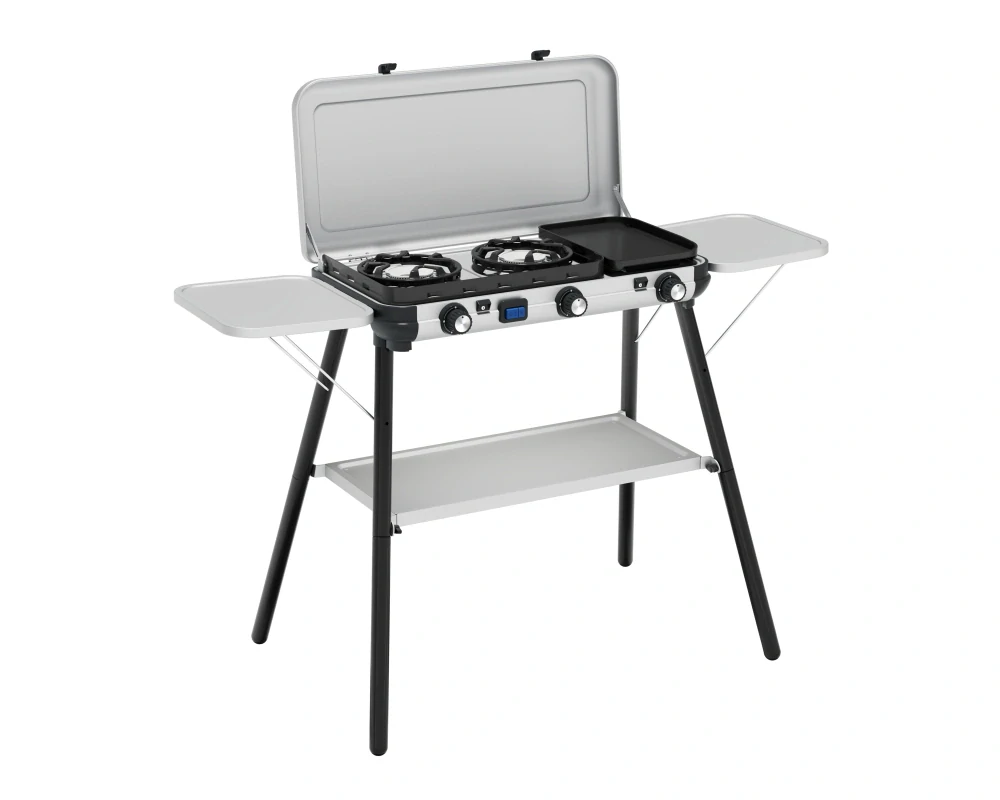 Campingaz CK2 Multi-Cook Plus plynový vařič + gril, 2213260, 3 hořáky 4,5 kW, stojan