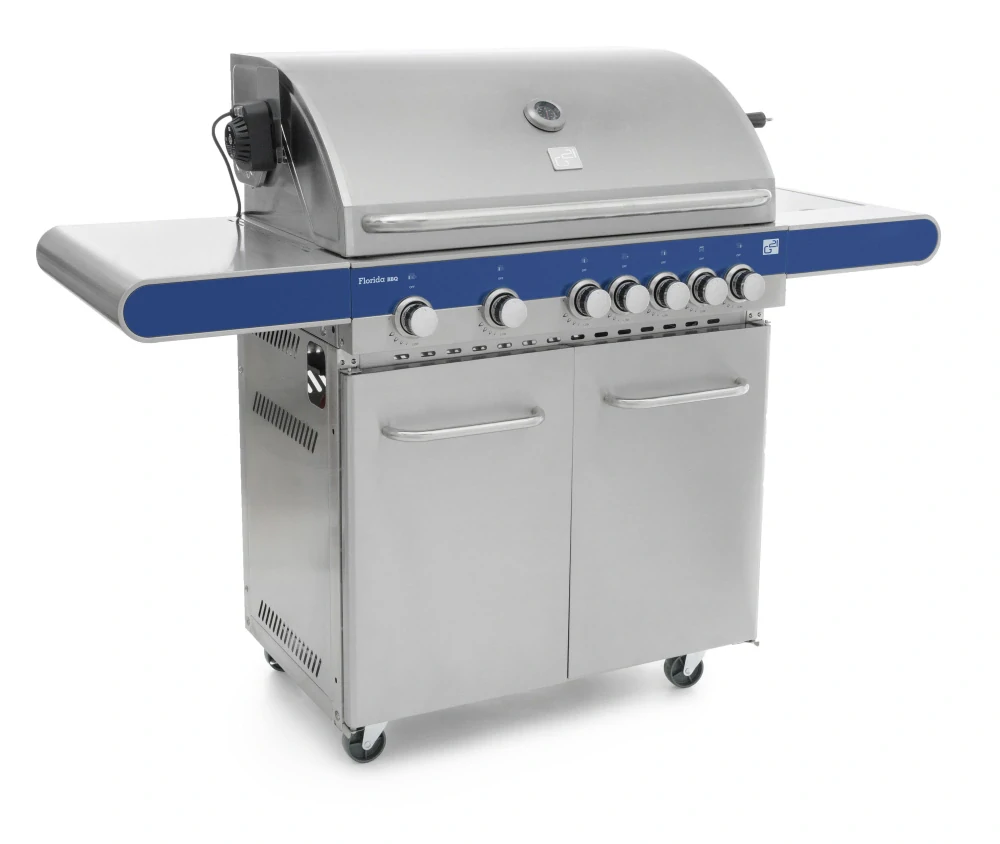 G21 Plynový gril Florida BBQ Premium line, 7 hořáků, infra 6390350, nerez, litinový rošt, jehla