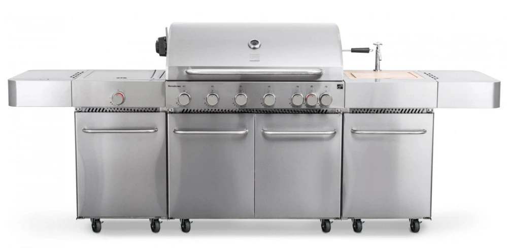 G21 Plynový gril Nevada BBQ zahradní kuchyně Premium Line 6390340, 8 hořáků, jehla, dřez, skříňky