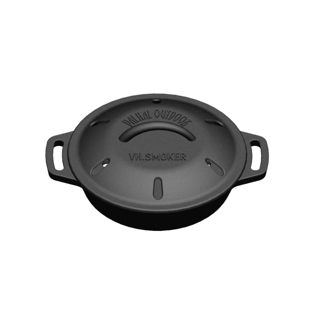 Udící box VH.SMOKER 16 x 8,5 cm Valhal Outdoor, litinový s otvory, do grilu