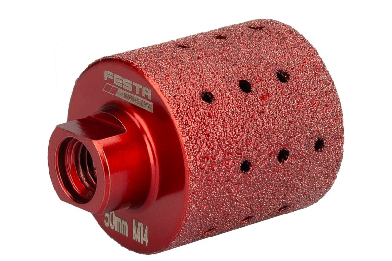 Korunka diamantová brusná Festa Industry 50 mm M14, 24663.01 červená, válcová