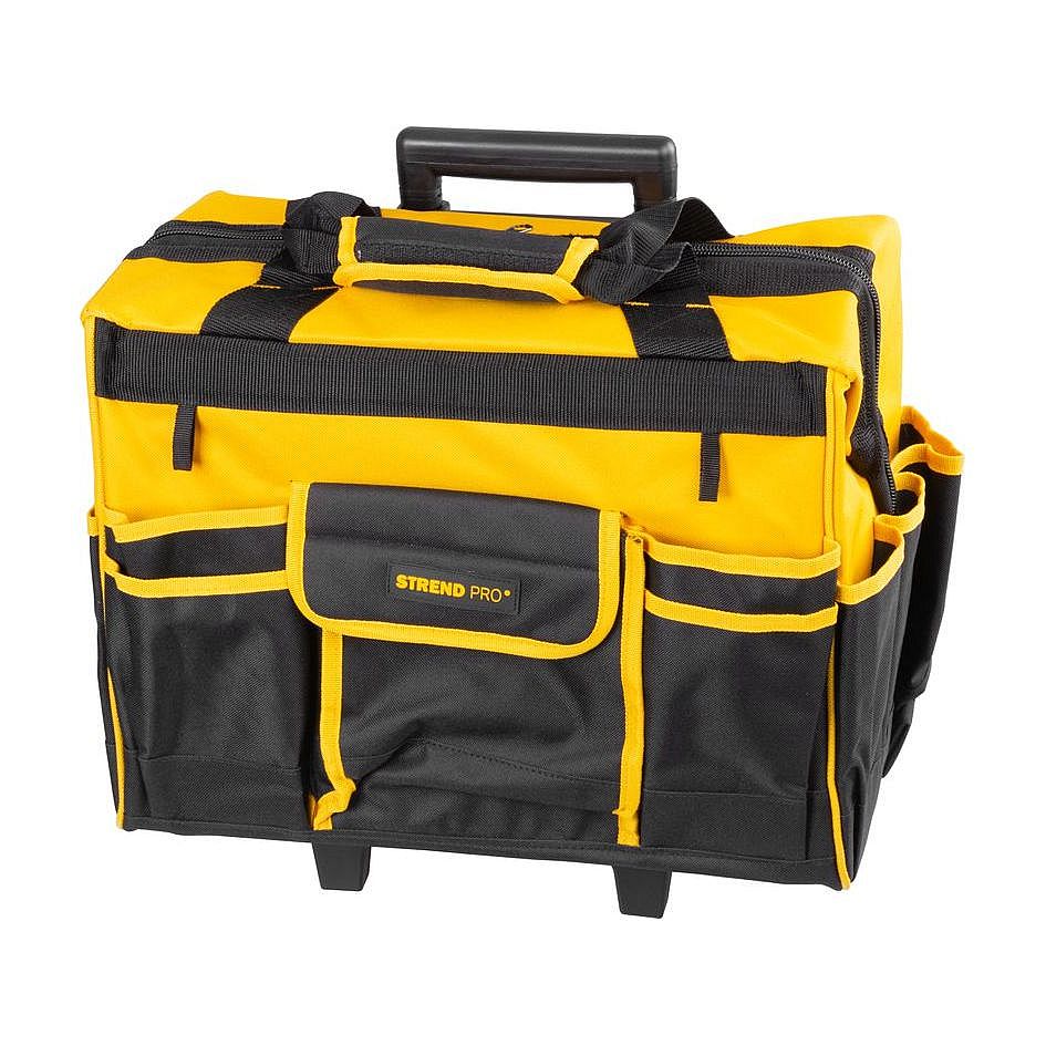 Strend Pro Brašna textilní na nářadí do 20 Kg, 2120070, 44x24x42cm, teleskopická rukojeť, kolečka