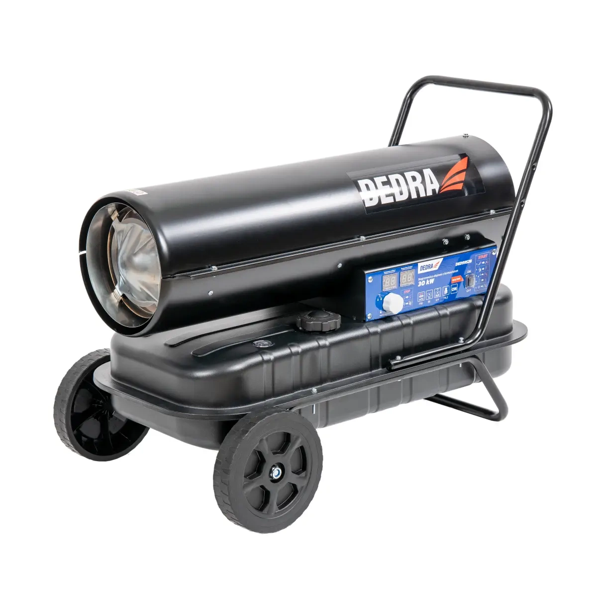 Dedra naftové topidlo 30 kW s termostatem DED9952B černé + kolečka, madlo