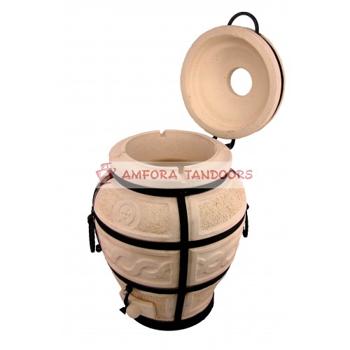 Keramická pec Tandoor 82 cm Esaul Amfora Tandoors, Tandýr HR29cm s odklápěcím víkem