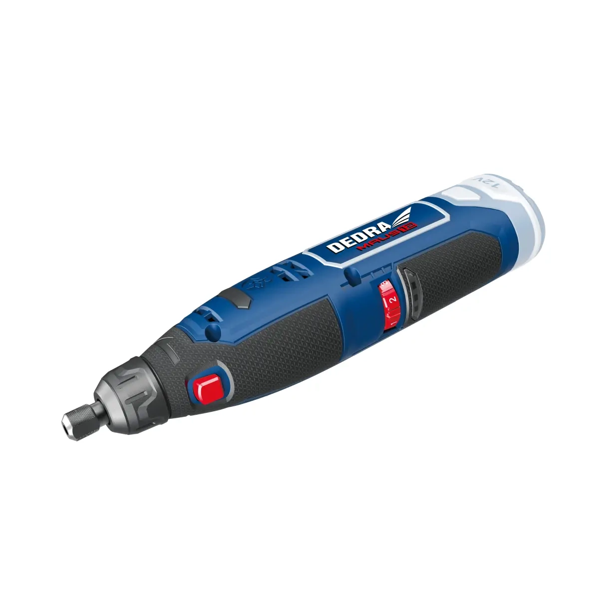 Dedra MAUS12 Aku mini-bruska, přímá 12V DED7340Z1 + 47 kusů příslušenství