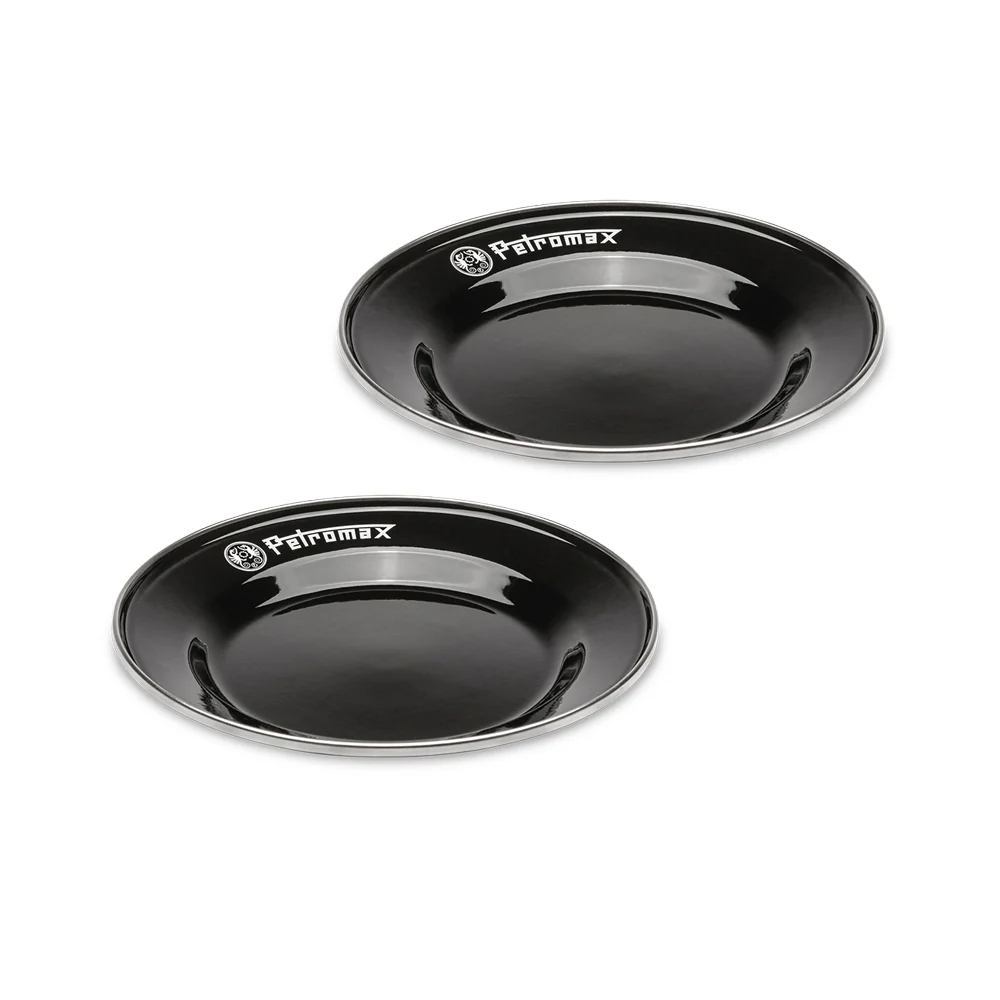 Petromax smaltované talíře 22 cm, černé 2 ks 730645, plechové