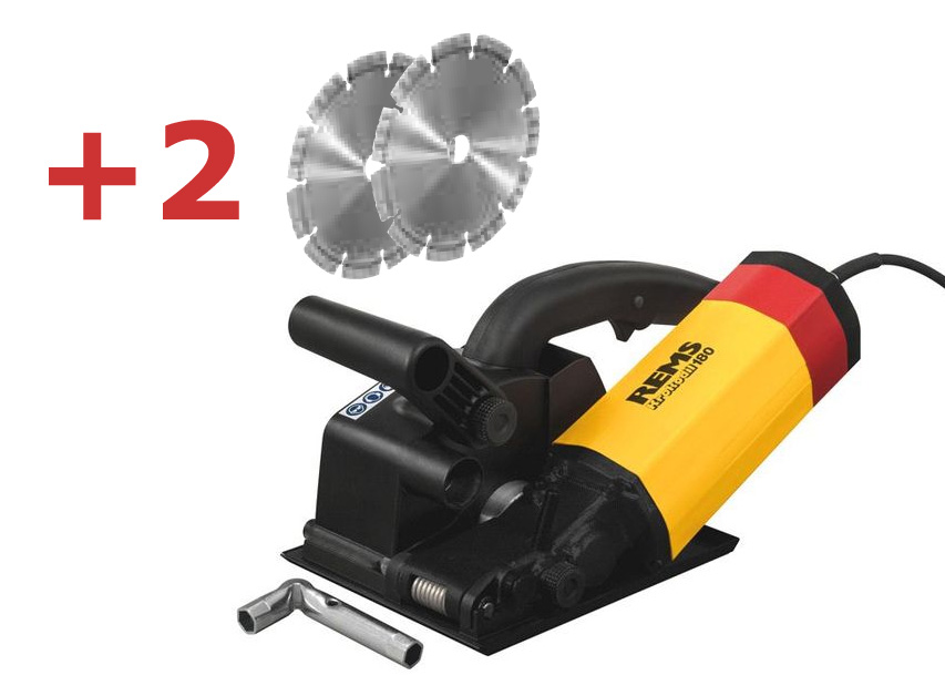 REMS Krokodil 180 SR drážkovací bruska + 2 kotouče 185X03