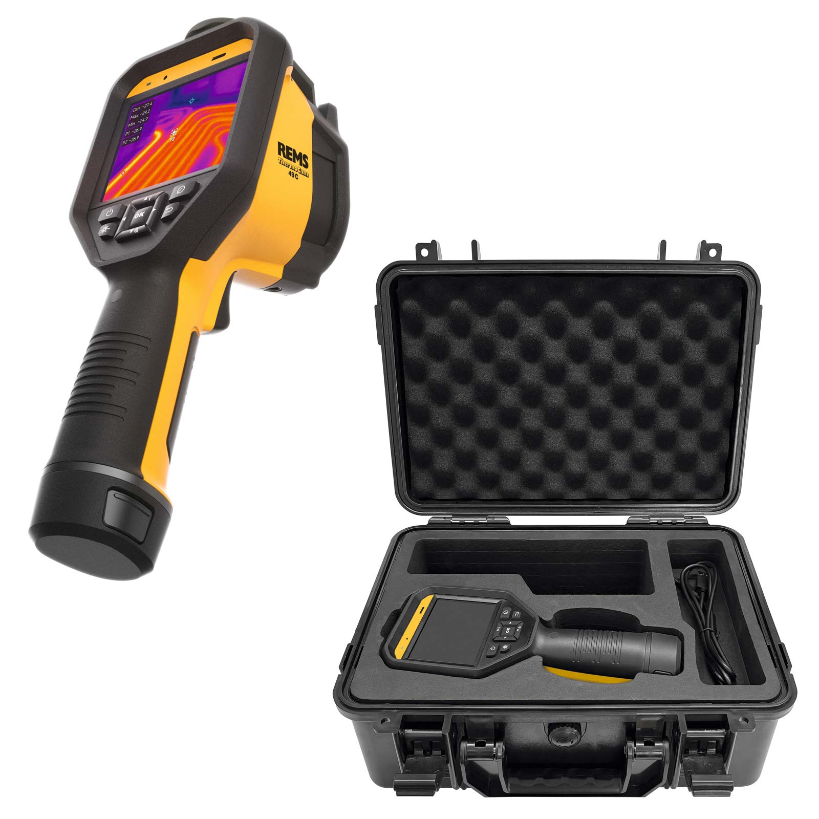 REMS ThermoCam 49 C Set Elektronická termokamera s fúzním obrazem a Super-IR 512×384 px, 176031 R4