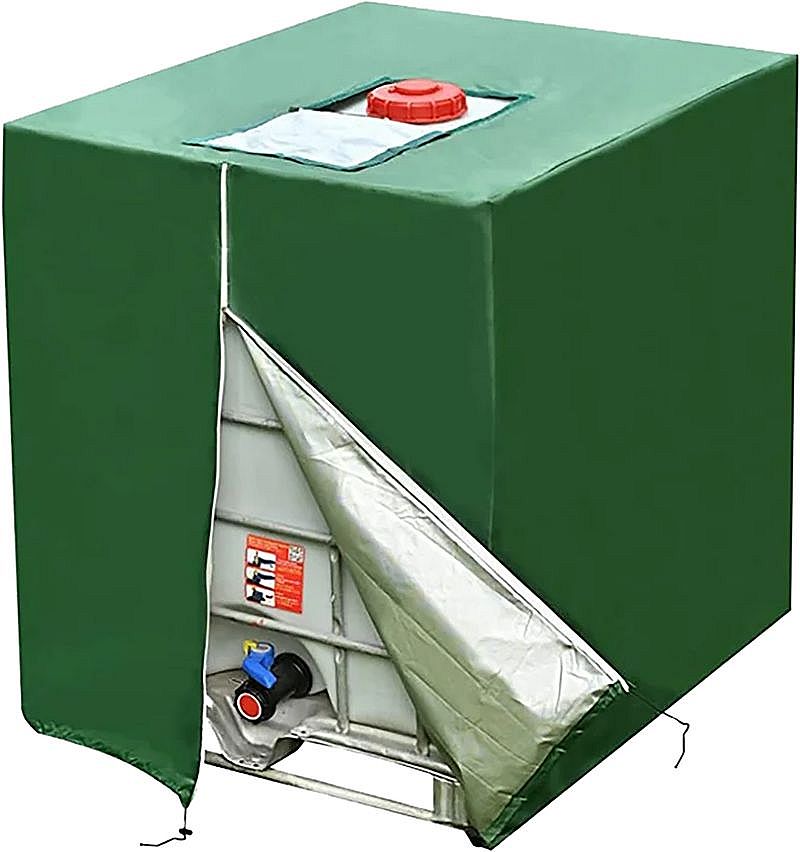 Strend Pro kryt na IBC nádobu, plastový kontejner, zelený, 116x120x100cm, 254805