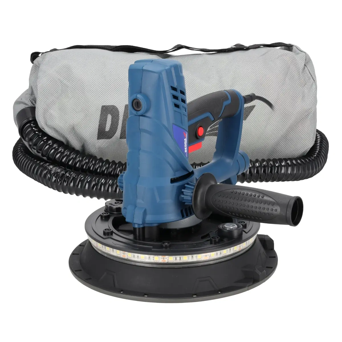 Bruska na sádrokarton Dedra DED7770, 850 W, průměr kotouče 225 mm, s LED osvětlením + vak, krátká