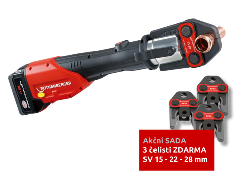 Lisovací kleště Romax 4000 Basic sada SV 15 - 22 - 28 mm Cu, Rothenberger 1000001924