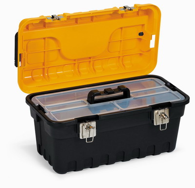 Plastový kufr, box 18" dílenský s organizérem Strongo a zámkem Port bag SM.02