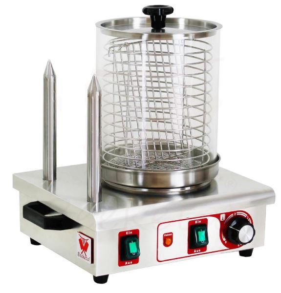 Párkovač hot dog 550W, 2 trny, 2x regulace BHG06c Beeketal, rozpékač rohlíků