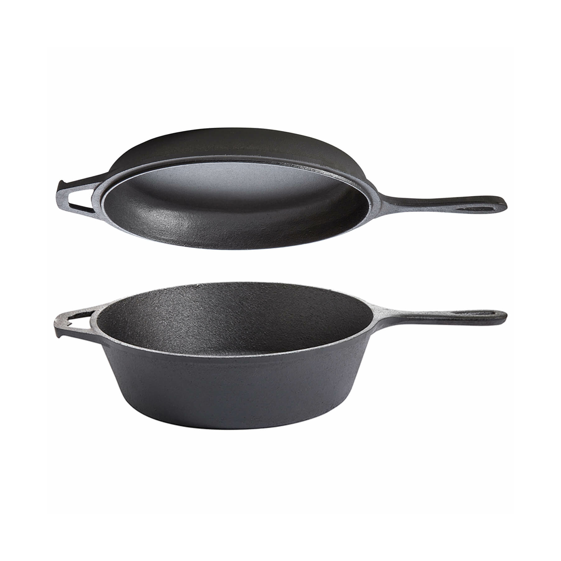 ALLGRILL litinový set 2v1 Combi 26 cm rendlík + pánev / poklička s madly, PWI 9763