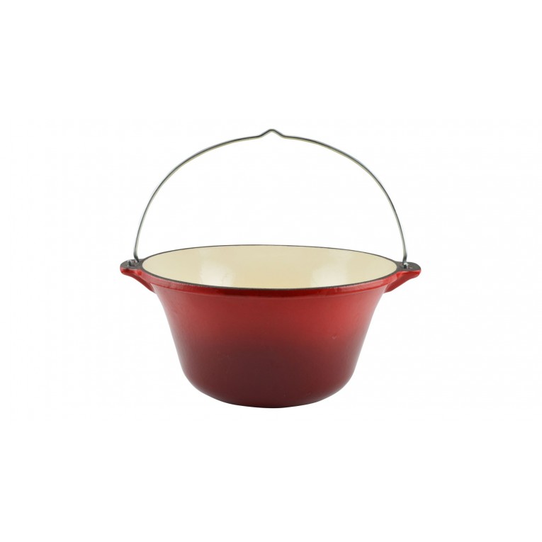 Smaltovaný litinový kotlík 10,8 l, 37 cm červený PH