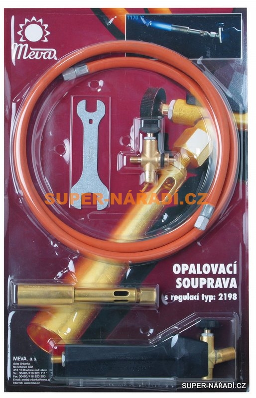 MEVA Pájecí souprava hořák, prům. 26 mm, 3,5 kW na 2 Kg PB láhev 2198
