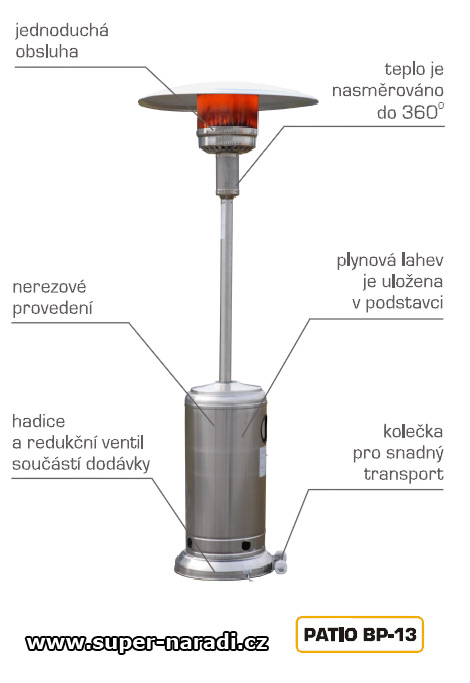 Master Terasový sálač, topidlo Patio BP-13 Kw