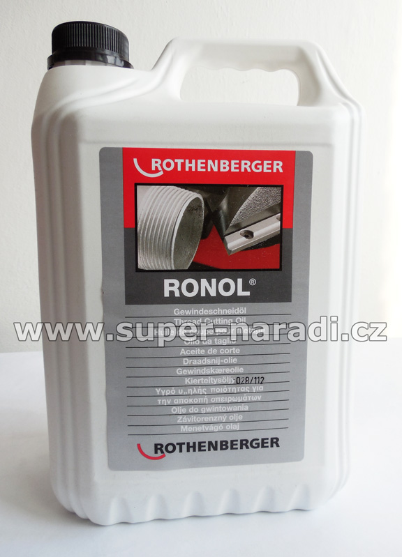 Olej závitořezný, minerální 5 l, kanystr, RONOL, Rothenberger 65010