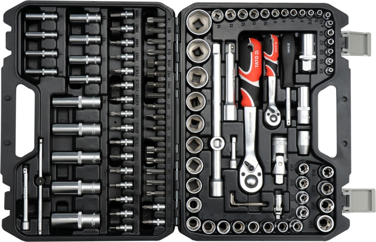 Yato Gola sada 1/2", 1/4" + příslušenství 108 ks, YT-38791