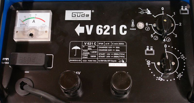 GÜDE Nabíječka autobaterií V 621 C 12/24V, 85075