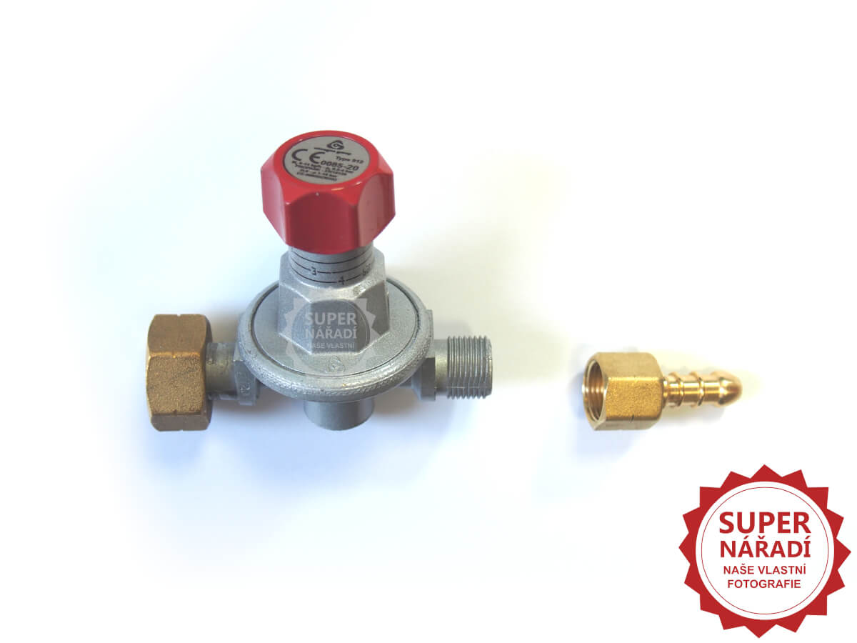 MEVA Regulátor tlaku PB 0,5-4 Bar, 14 kg/h G 3/8" s hadičníkem NP01011 Cavagna