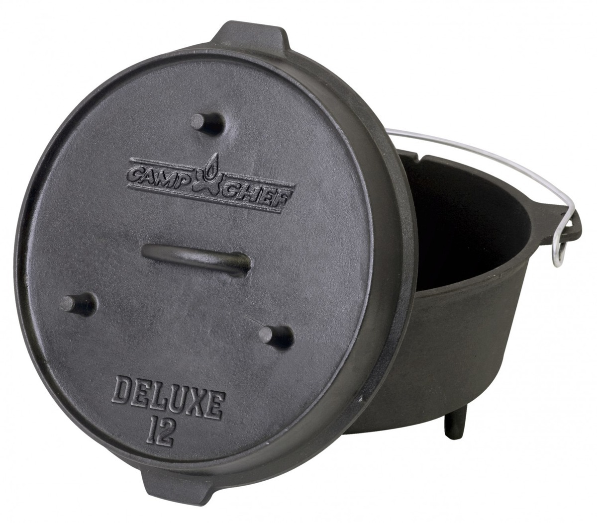 Litinový hrnec Camp Chef Deluxe Dutch Oven 30cm, 7l s poklicí a zvedákem CC-DO12 Holandská trouba