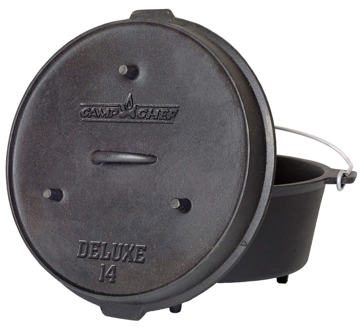 Litinový hrnec Camp Chef Deluxe Dutch Oven 35cm, 9l s poklicí a zvedákem CC-DO14 Holandská trouba