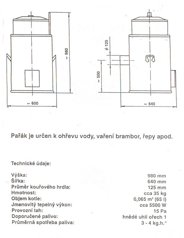 Kotel zabíjačkový, pařák 65 l, výklopný, nerezový, VR