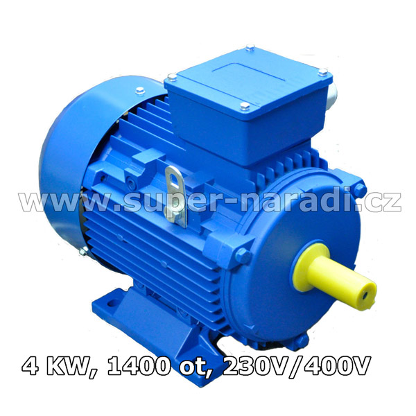 Elektromotor 400V, 4 kW, 1400 ot/min, B3 na cirkulárku, třífázový GL112M-4 EPM
