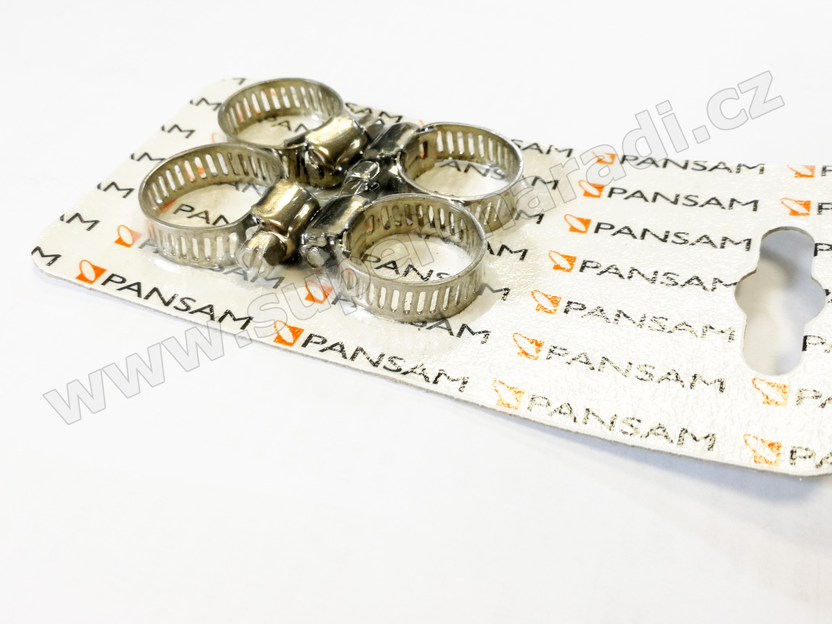 Pansam Hadicové spony 4ks, 11-19mm, nerezové A535409 Dedra
