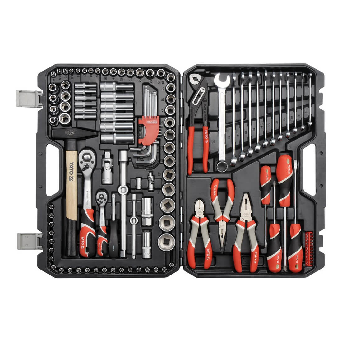 Gola sada 1/2", 1/4" + příslušenství 122 ks Yato 38901