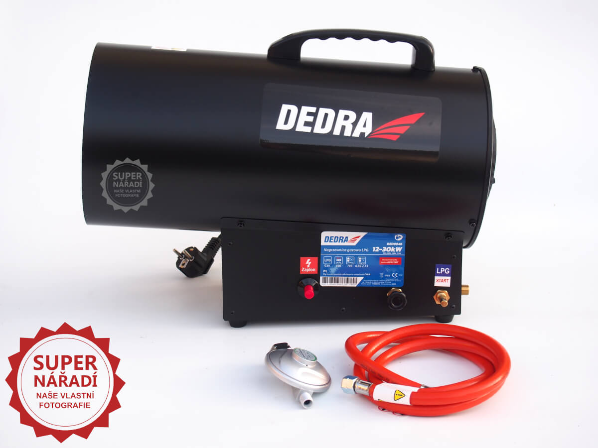 Dedra plynové topidlo 12-30 kW s regulací teploty DED9946 černé